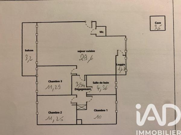 Appartement à vendre 4 pièces 73 m² Lyon 2
