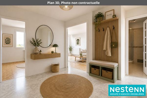 Appartement Meyzieu Grand Large 5 pièces -3 chambres - dernier étage d'une copro sécurisé - stationnement facile