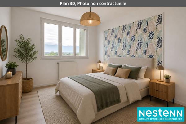 Appartement Meyzieu Grand Large 5 pièces -3 chambres - dernier étage d'une copro sécurisé - stationnement facile