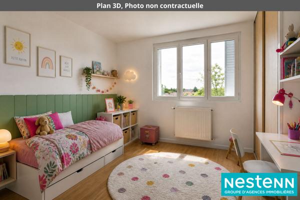 Appartement Meyzieu Grand Large 5 pièces -3 chambres - dernier étage d'une copro sécurisé - stationnement facile