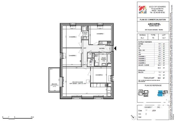 Appartement T5 et plus