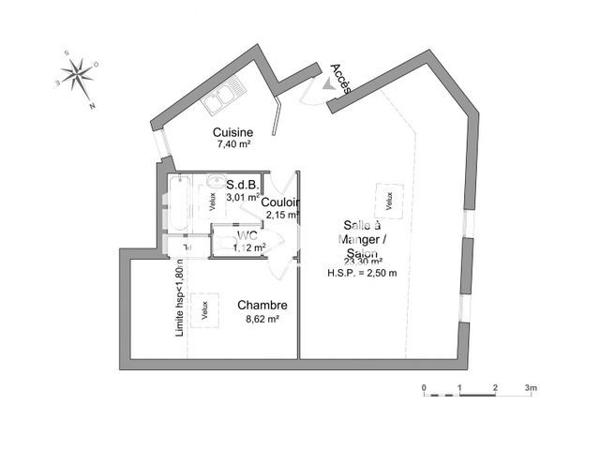 Appartement 2 pièces T2 F2 45.6 m² à Rethel 2 RUE STANISLAS VUIBERT 08300 à louer