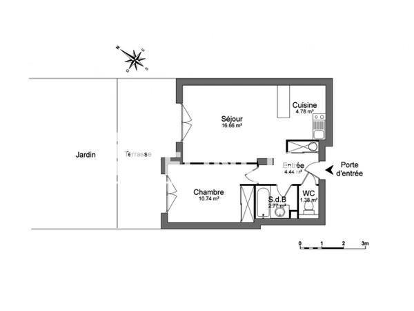 Location Appartement 2 pièces 40.77 m² - ALLEE MARGOT Eysines 33320