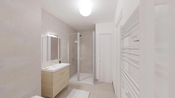 Ay-sur-Moselle – T2 de 55 m² avec terrasse de 12,8 m², cave et stationnement en sous-sol