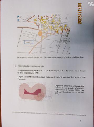 THUGNY TRUGNY, une parcelle de terrain à bâtir.