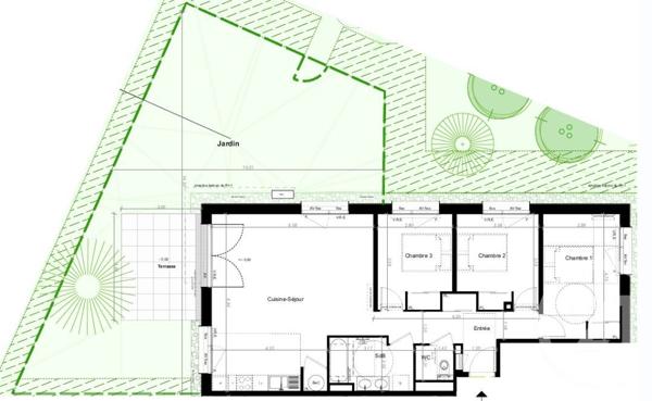 Appartement F4 à vendre  4 pièces - 87,23 m2 GRADIGNAN - 33