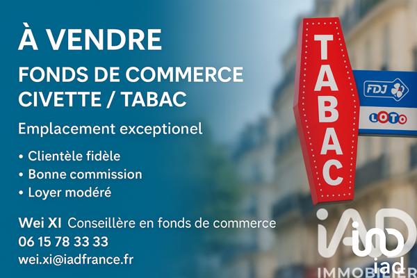 Tabac, Presse, Loto​ à vendre 18 m² Paris 14