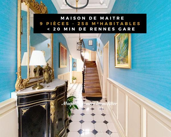 Magnifique maison de maître à moins de 20 min de Rennes gare.