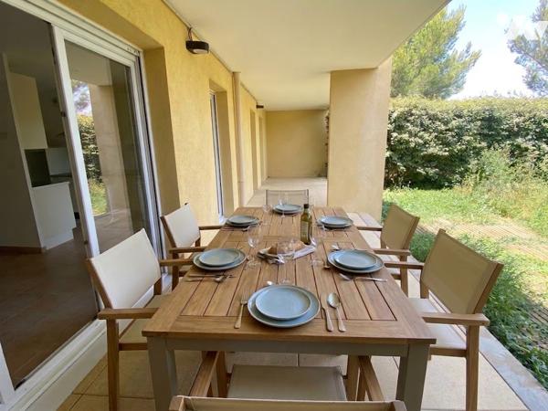 Appartement T3 DE 68,29 m² en rdc + terrasse de 25 m² + jardin de 190 m² en bon état AIX la Duranne