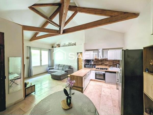 MAISON 100 M², 3 CHAMBRES, 1 BUREAU, PISCINE