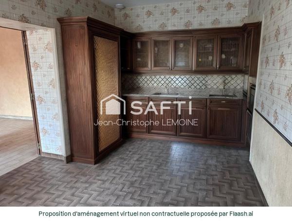 Maison de campagne,125 m2,bat et 5 ha agricoles