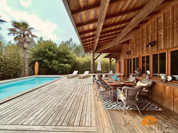 LEGE CAP FERRET - MAGNIFIQUE VILLA BOIS 3 CHAMBRES ET PISCINE