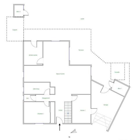 Maison 4 chambres + bureau + jardin en impasse