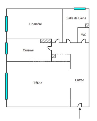 Appartement de 58,50 m²