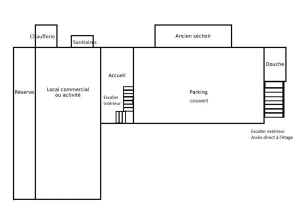 Immeuble ancien hôtel 600 m² + terrain à bâtir 1 909 m² – potentiel division – Denguin