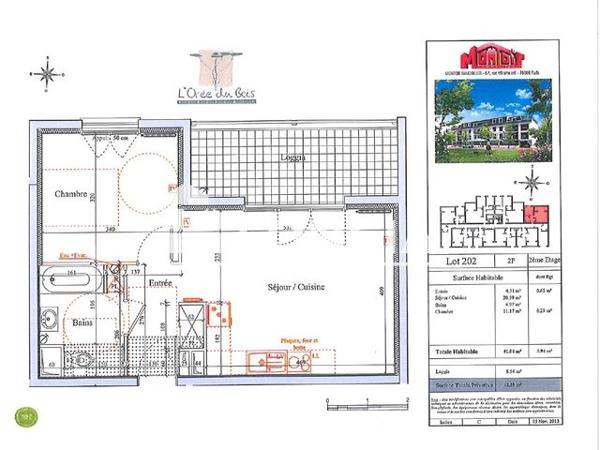 Location Appartement 2 pièces 41.04 m² - 120-124 AVENUE MEDERIC Noisy Le Grand 93160