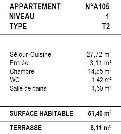 Appartement 2 pièces de 51 m² à Cagnes-sur-Mer (06800)