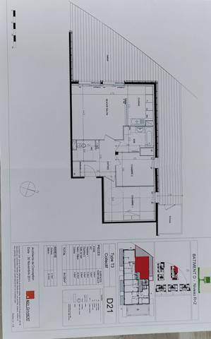 appartement 64m² + balcon 50m² + 2 places parking