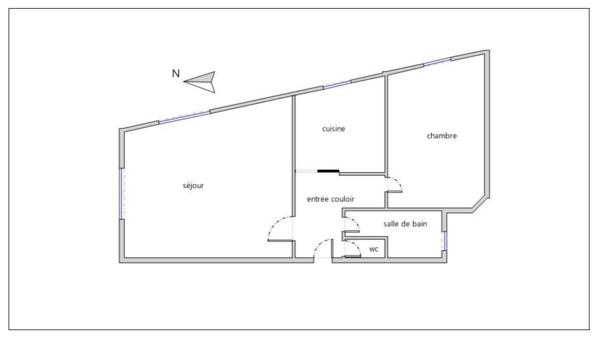 Appartement T2 meublé et loué - 39 m2