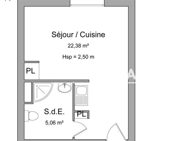 Location Studio 27.44 m² - 17 RUE VAN GOGH Bohars 29820