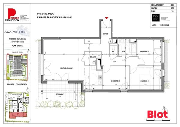 Appartement 4 pièce(s)