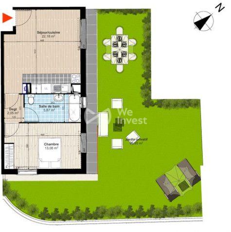 VILLENOY (77124)  - REZ-DE-JARDIN 2 PIECES
