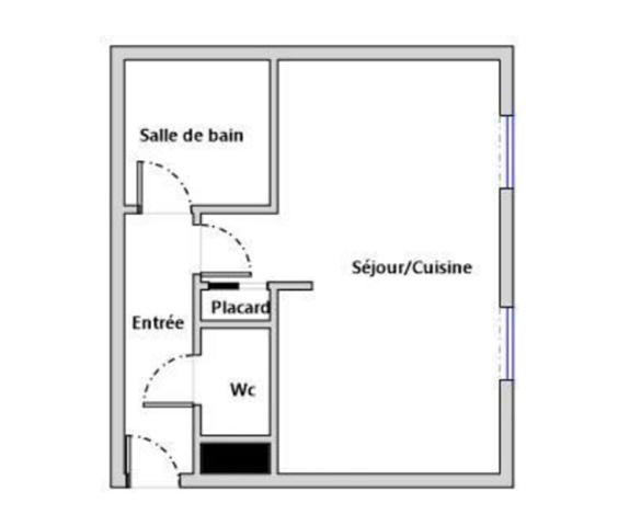 Studio de 25,79 m² avec parking en sous-sol - Rue Ernest Lacoste