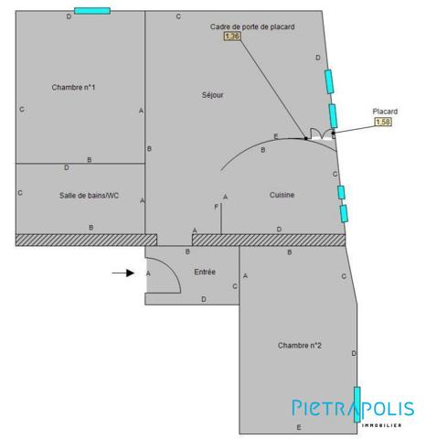 Appartement T3 de 57m² - dans l'hyper centre de Gex