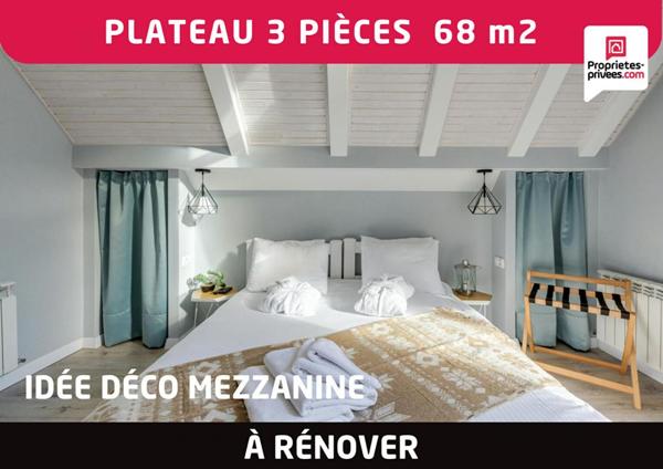 Plateau appartement à rénover 3 pièces 68 m2 + mezzanine - Amiens Saint- Maurice