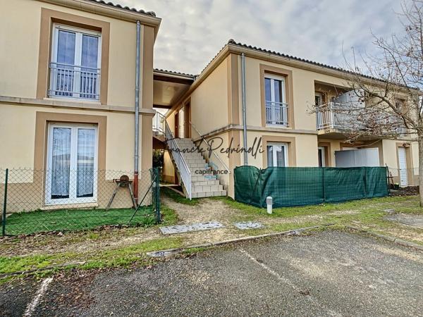 Dpt Gironde (33), à louer 30 km de BORDEAUX - T2 MEUBLE avec parking - Dernier étage, calme, vue dégagée