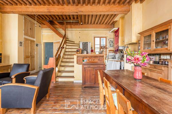 Maison en triplex avec jardin