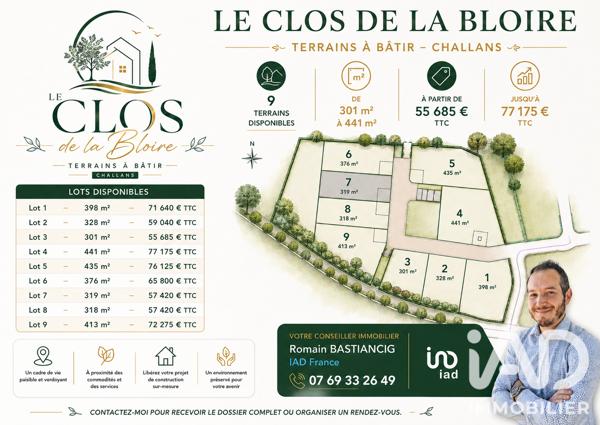 Terrain à vendre 319 m² Challans