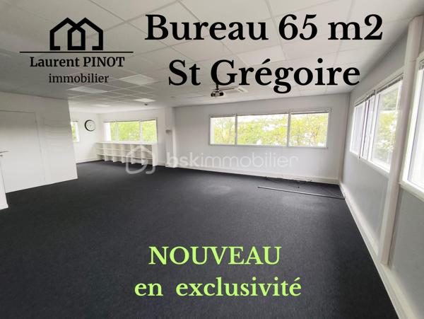 Un espace professionnel à personnaliser selon votre activité !

Au cœur du Parc de Brocéliande, découvrez ce plateau de bureaux d'environ 65 m², idéalement situé à Saint-Grégoire, à proximité immédiate de Rennes et des principaux axes routiers.

La surface permet d'envisager différentes configurations : bureaux individuels, espace de travail partagé, accueil clientèle, salle de réunion ou espace mixte.

Les atouts:
- Point d'eau 
- Plateau facilement aménageable
- Environnement très calme
- Lumineux
- Secteur recherché de Saint-Grégoire avec accès rapide à Rennes et à la rocade
- 2 places de parking
- Idéal pour une entreprise, profession libérale ou activité tertiaire
-WC accessibles depuis le hall d'accueil

Un format particulièrement intéressant pour une entreprise souhaitant acquérir ses propres locaux tout en conservant une capacité d'évolution.

Estimation des coûts annuels entre 538 € et 733 € pour 65 M2

📞 Contactez-moi pour découvrir le potentiel de ce plateau et échanger sur votre projet.