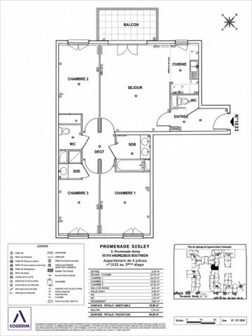 Appartement Suresnes 4 pièce(s) 83 m2
