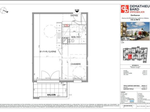 À vendre Appartement 2 pièces 50 m² - Metz 57070