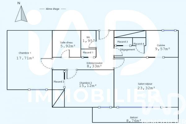 Appartement à vendre 3 pièces 82 m² Meaux