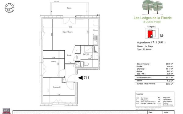 Appartement à vendre    3 pièces • 57,11 m2 Quend