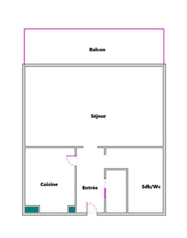 Appartement 1 pièce - 27 m² Exclusivité efficity