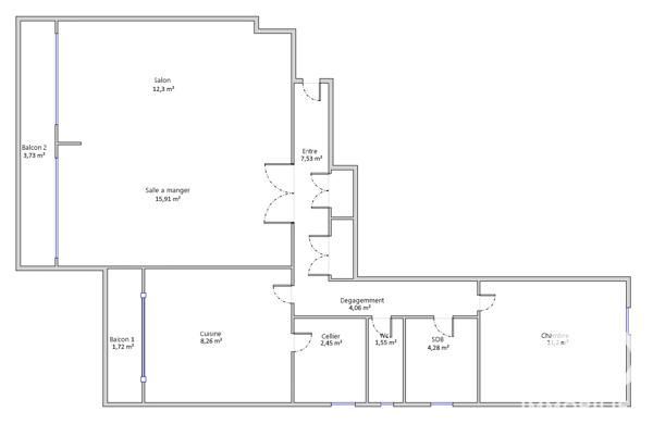 Appartement à vendre 3 pièces 67 m² La Rochette