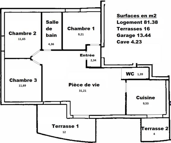 Appartement 5 pièces - 81 m² Exclusivité efficity