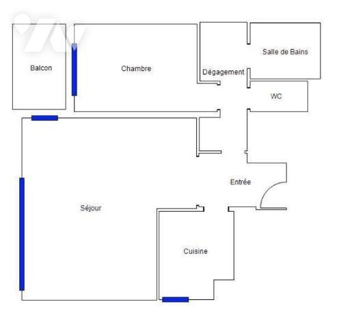 COURBEVOIE BECON - 2 PIECES. 55 m². DERNIER ETAGE + BALCON.  