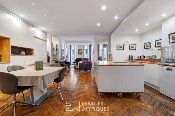 Appartement ancien rénové en plein coeur du quartier Ainay