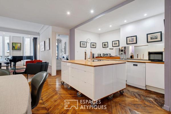 Appartement ancien rénové en plein coeur du quartier Ainay