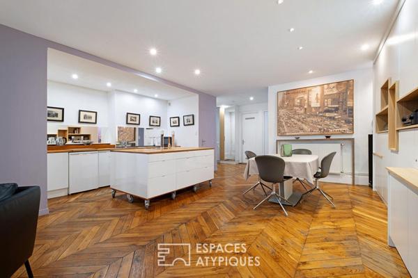 Appartement ancien rénové en plein coeur du quartier Ainay