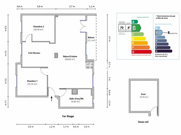 Appartement
         3 pièces
        - 68 m² Exclusivité 350 000 € *