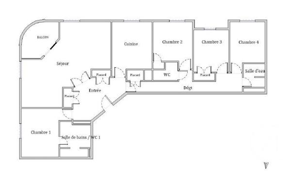 Appartement F5 à vendre  5 pièces - 129,31 m2 LYON - 69006