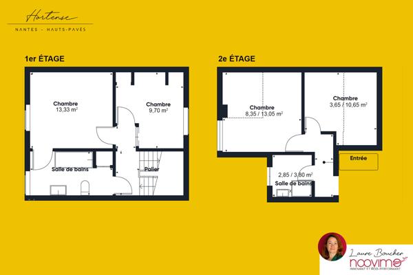 Quartier Hauts-Pavés, en impasse, maison 119 m2 4 chambres
