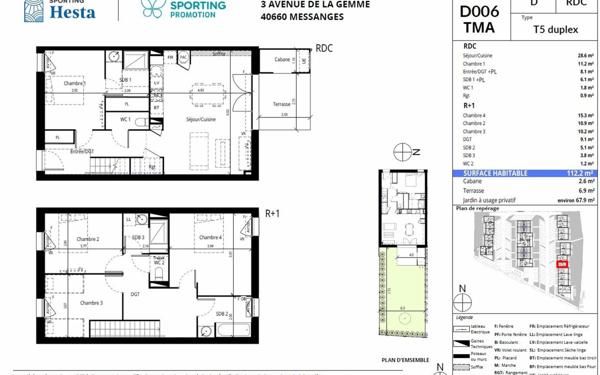 Maison à vendre    5 pièces • 112,20 m2 Messanges