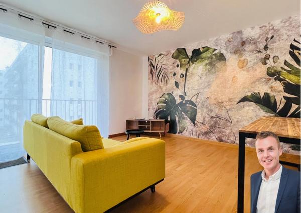 Dpt Finistère (29), A vendre QUIMPER Ouest, Appartement type 4 de 77 m² habitable avec deux balcons - Cave.