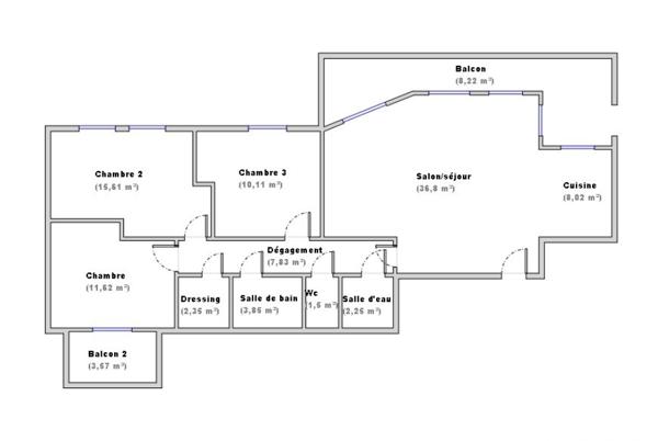 Appartement à vendre 4 pièces 92 m² Villeurbanne